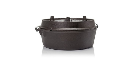 ZESTAW 04 - kociołek żeliwny ft9-t Dutch Oven 7,5L + uchwyt do pokrywek Petromax