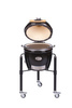  Grill ceramiczny węglowy Monolith JUNIOR PRO 2.0, czarny ze stelażem na kołach, ruszt 33 cm